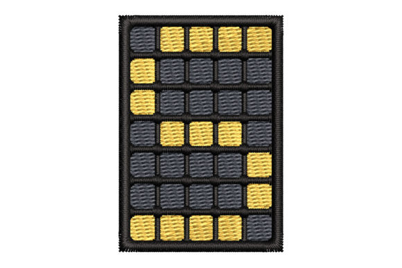 LED Scoreboard Effect Letter S for Holiday Embroidery