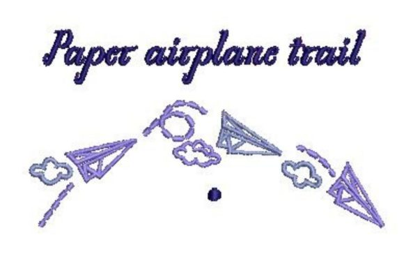 Paper Airplane Trail: A Playful Embroidery Design for Personalized Gifts