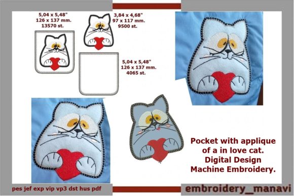 Pocket with Applique of a Cat in Love Review