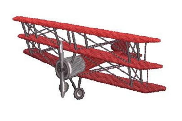 Red Vintage Triplane Embroidery Design Review