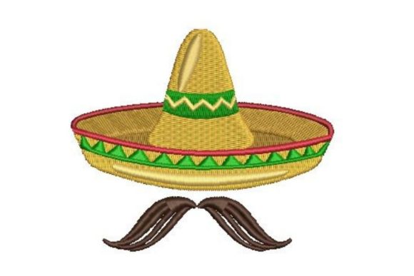 Sombrero Hat with a Mustache Embroidery Design Review
