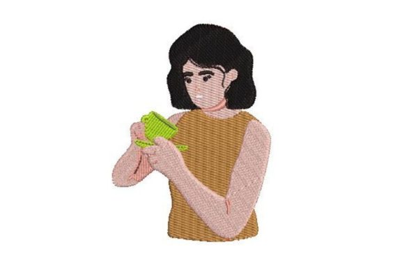 Woman Reading Tea Leaves Embroidery Review